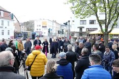 Einweihung des Fußgängerzonenschildes